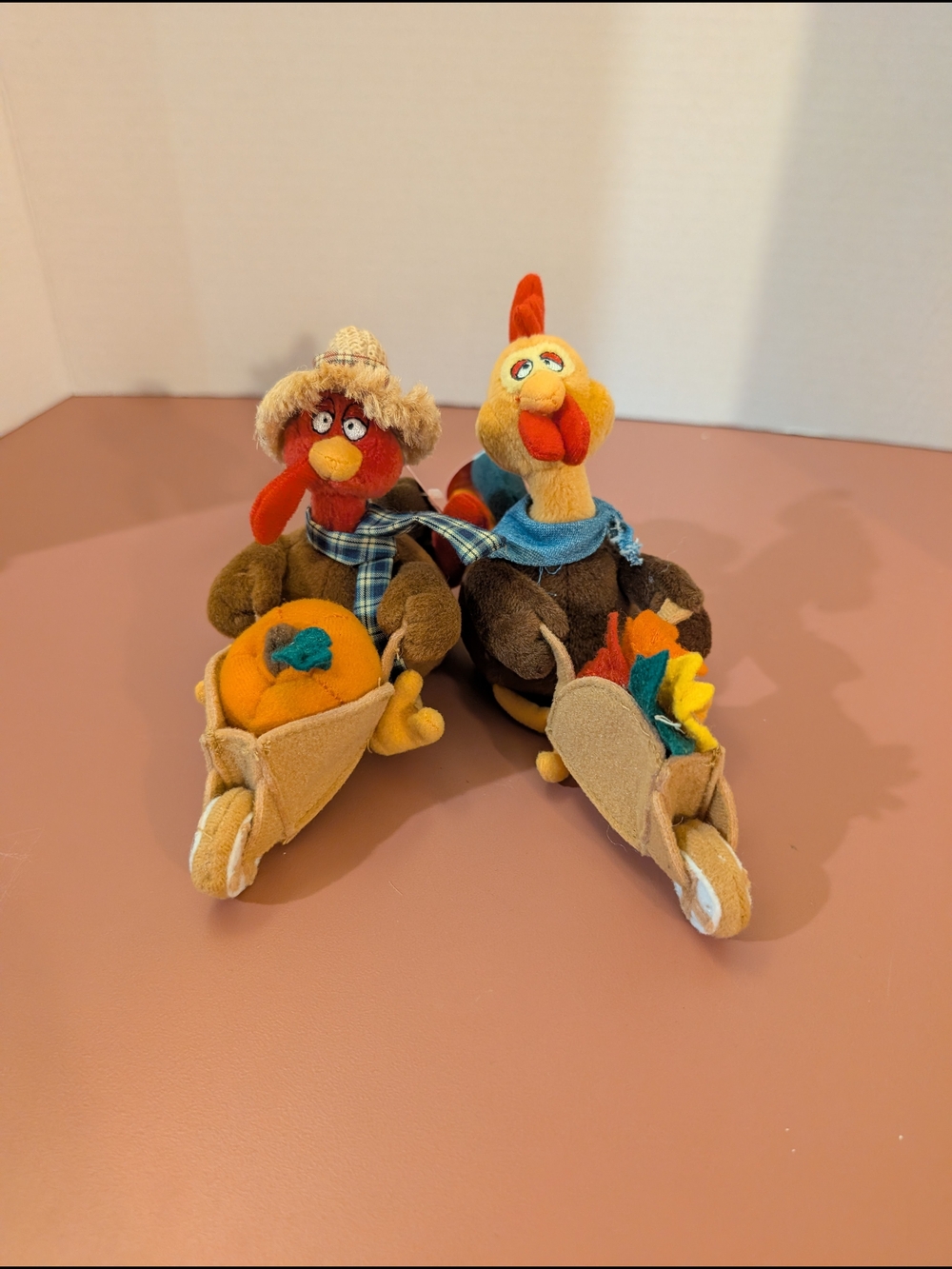 Lot of TWO (2) Gund Fallin' Into Autumn Zip Along Turkeys